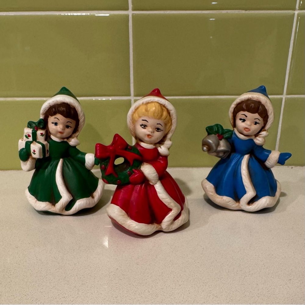 Festive Ceramic Figurines Trio